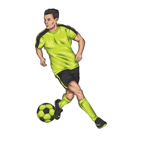 Soccer or Football Theme Soccer Passing Pose Transparent Sticker